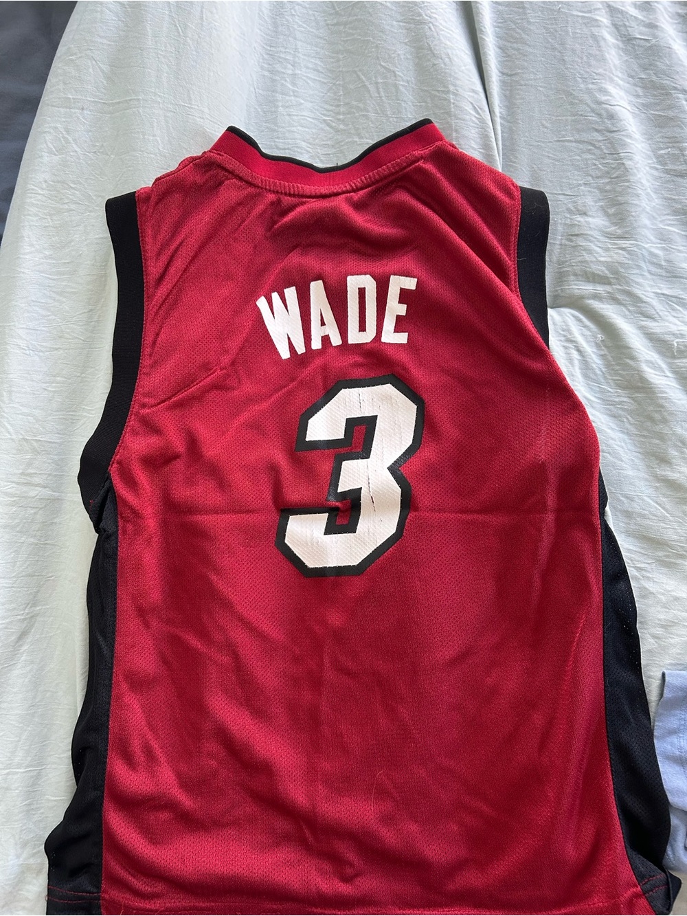 adidas Miami Heat Red & Black Kids Basketball Jersey - Wade 3